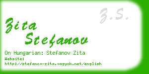 zita stefanov business card
